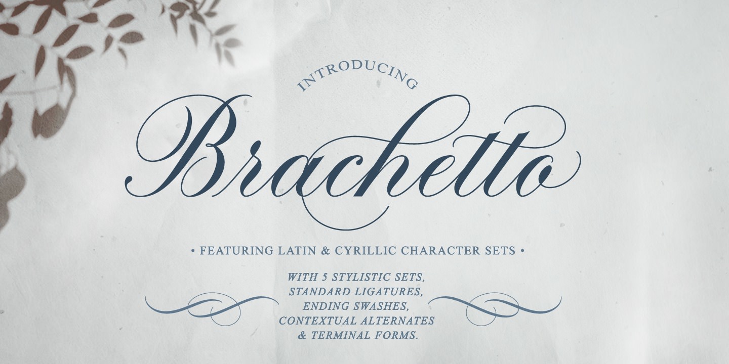 Пример шрифта Brachetto